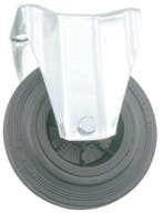 Transport Bokwiel met bevestigingsplaat 125 mm, Nieuw