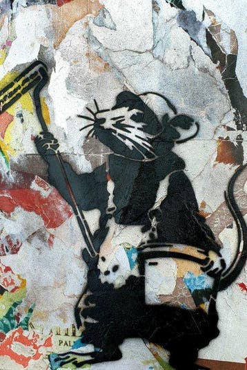 lasveguix (1986) - RAT colleur daffiches - BANKSY Tribute