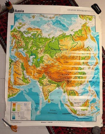 Carte scolaire de l’Asie - Carte scolaire - Papier