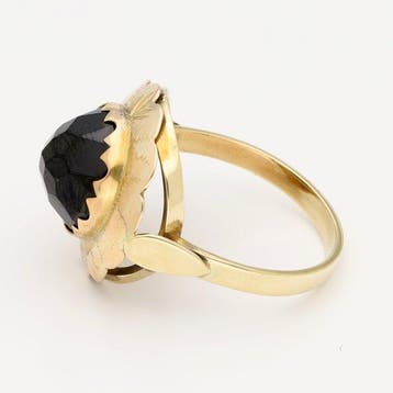 Ring - 14 karaat Geel goud Granaat