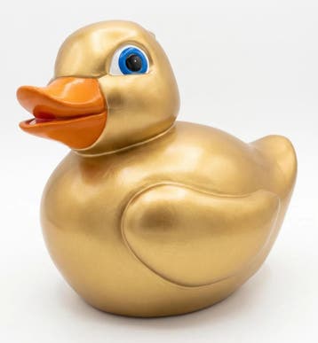 Gouden eend - 15 cm, Verzamelen, Beelden en Beeldjes, Verzenden, Nieuw