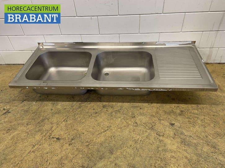 Plan de travail en acier inoxydable Double évier 180 x 70 cm, Articles professionnels, Horeca | Autre, Envoi