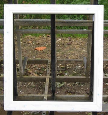 pvc raam , chassis , venster 75 x 79  3 dubbel glas, Ophalen of Verzenden, Raamkozijn
