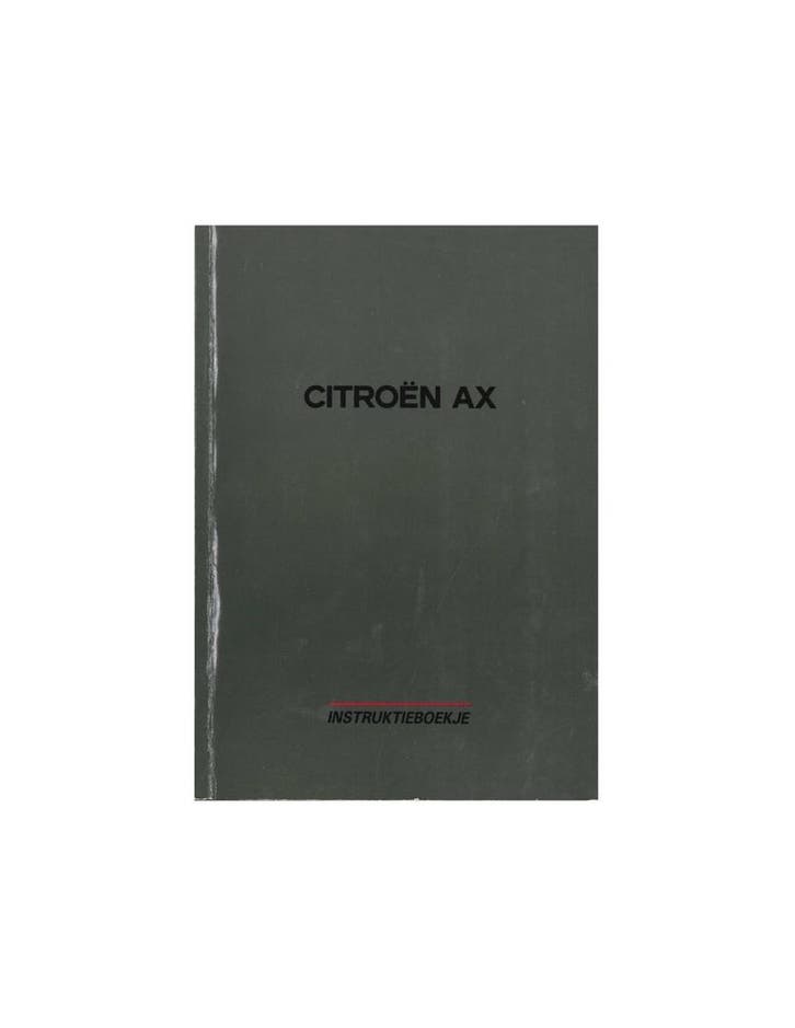 1992 CITROEN AX INSTRUCTIEBOEKJE NEDERLANDS, Auto diversen, Handleidingen en Instructieboekjes