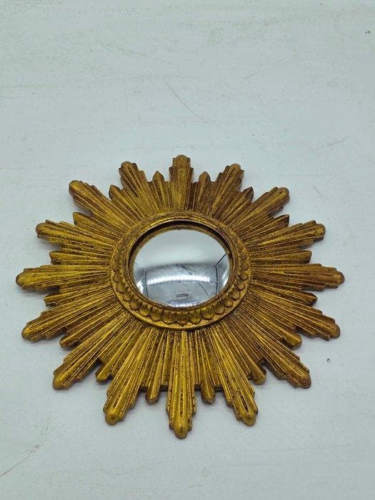 Wandspiegel - Hars - Vintage zonnespiegel, Antiquités & Art, Curiosités & Brocante