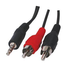 Mini Jack M naar 2x Tulp M 10m, TV, Hi-fi & Vidéo, Câbles audio & Câbles de télévision, Enlèvement ou Envoi