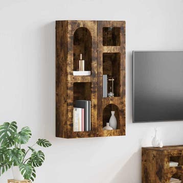 vidaXL Hangkast ELST Gerookt eiken 59 x 20 x 100 cm Bewerkt, Verzenden