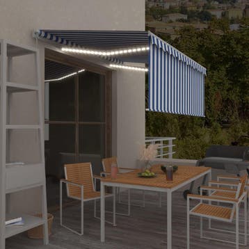 vidaXL Luifel handmatig uittrekbaar rolgordijn LED 3,5x2,5 m, Verzenden, Nieuw