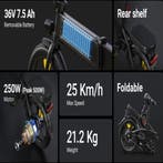 A1F Vouwbare Elektrische Fiets - Smart E Bike - 250W - 7,5, Verzenden