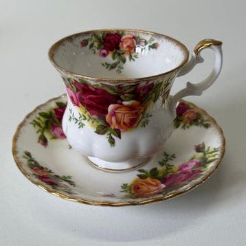 Service à thé et café (12) - Porcelaine à la cendre dos -