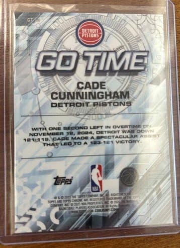 2021/22 Topps Chrome Cade Cunningham 35/50 Carte sérialisée,, Nieuw
