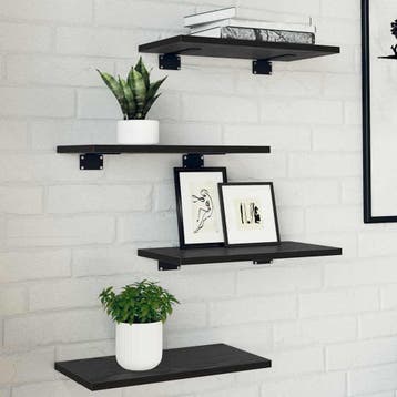 vidaXL Boekenplank Bord 3-laags 4 st 40 x 20 x 1,5 cm, Huis en Inrichting, Verzenden, Nieuw