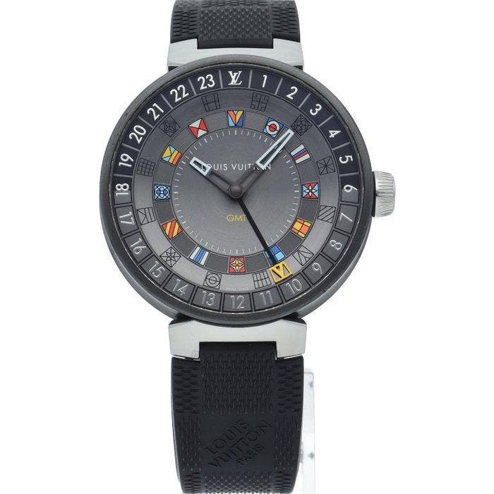 Louis Vuitton - Tambour Moon Dual Time GMT Watch 1.7 -, Bijoux, Sacs & Beauté, Montres | Hommes