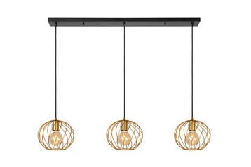 Hanglamp Lucide DANZA -  - 3xE27 - Mat Goud /, Huis en Inrichting, Lampen | Hanglampen, Verzenden, Nieuw
