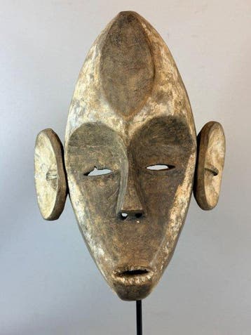 Oude Afrikaanse Boa-masker - Congo, Antiek en Kunst