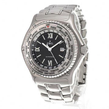 Ebel - voyager world time - E9124341 - Homme - 1990-1999, Handtassen en Accessoires, Horloges | Heren, Nieuw