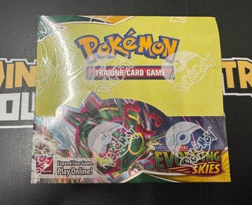 Pokémon - 1 Box - Pokemon Booster Box EVOLVING SKIES Factory, Hobby en Vrije tijd, Nieuw