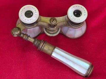 Zoom binoculars - Opernglas mit Lorgnette - 1850-1900 -, Antiek en Kunst