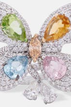 Bague de cocktail - 18 carats Or blanc - 5.77ct. tw. Péridot