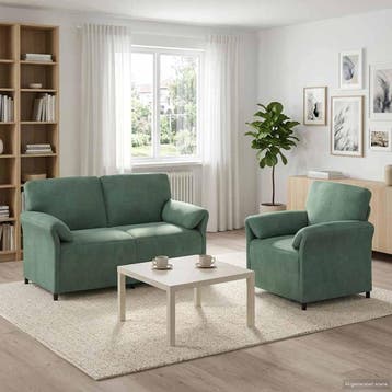 vidaXL bank / zetelstel 2 st Zeegroen Fluweel, Verzenden