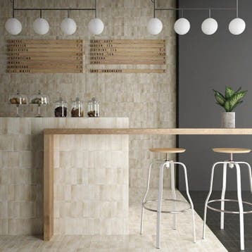 Vloertegel/Wandtegel Beige 5x15cm (Muurtegels), Keramiek, Nieuw, Minder dan 20 cm, 10 m² of meer