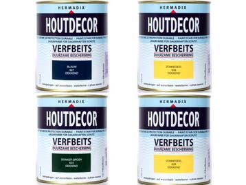 Veiling - Hermadix verfbeits 750ml set 4-delig Houtdecor, Doe-het-zelf en Bouw, Nieuw