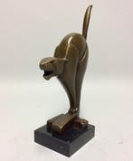 sculptuur, De blazende kat - 25 cm - Brons, Antiek en Kunst