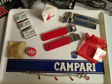 Campari - Pubblicitario - Italia 1980s - Bar - Glas, Rubber,