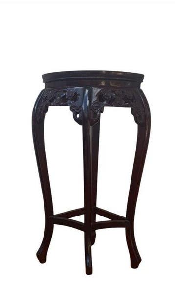 Table à colonnes - Bois, Marbre - Chine - Table chinoise