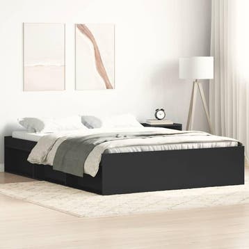 vidaXL Bedframe zwart 160x200 cm, Huis en Inrichting, Verzenden, Nieuw