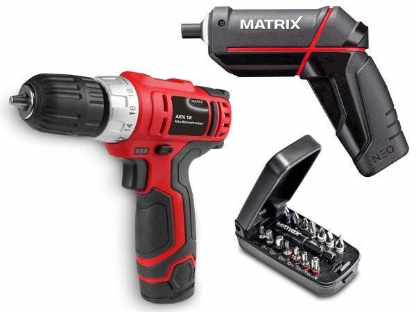 Veiling - Matrix 2-delige accuboor-en schroefboormachine set, Bricolage & Construction, Outillage | Foreuses