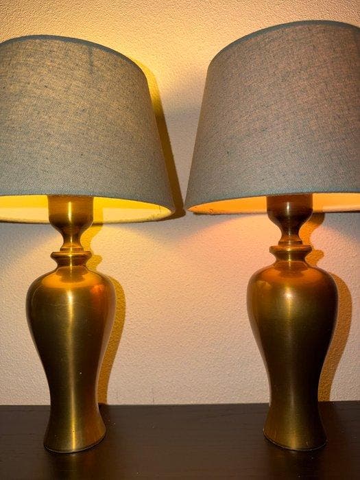 kullmann Lampen - Lampe de table (2) - Laiton, tissu - Chic,, Huis en Inrichting, Overige Huis en Inrichting