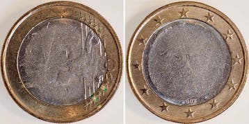 Duitsland 1 Euro Fehlpraegung 2002 D Vorderseite kaum gep..., Verzenden, België