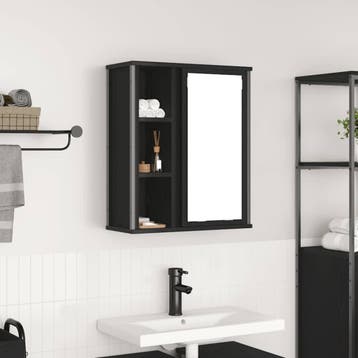 vidaXL Badkamerwandkast met spiegel 50x21x60 cm eikenkleurig, Huis en Inrichting, Tafels | Kaptafels, Verzenden, Nieuw