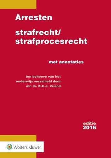 Arresten strafrecht en strafprocesrecht 2016, Boeken, Verzenden, Nieuw