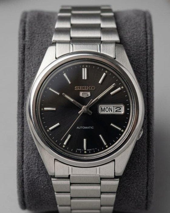 Seiko - Vintage Seiko 5 - Cal. 6309 -Stunning Black Dial -, Handtassen en Accessoires, Horloges | Antiek