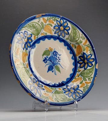 Manises, Valencia - Schotel - Aardewerk - Majolica - 19e, Antiquités & Art