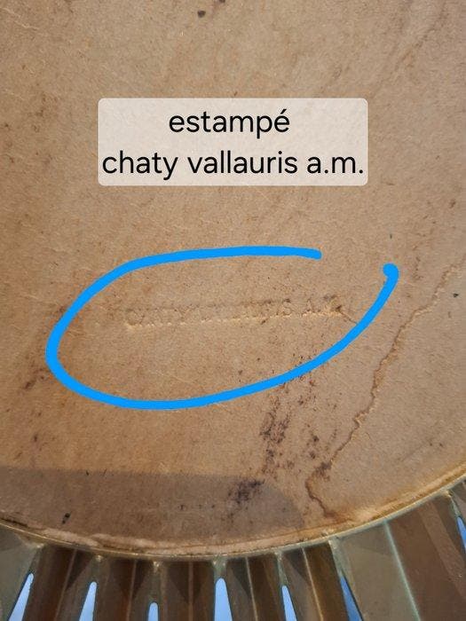Chaty Vallauris - Miroir- 86cm convexe - Acier - Miroir, Antiek en Kunst, Curiosa en Brocante
