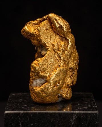 Goud Goud nugget - Hoogte: 21.43 mm - Breedte: 13.4 mm-