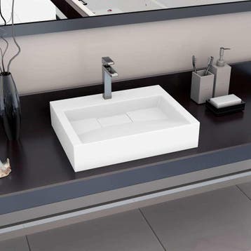vidaXL Wastafel 60x38x11 cm mineraal gegoten/marmer gegoten, Verzenden