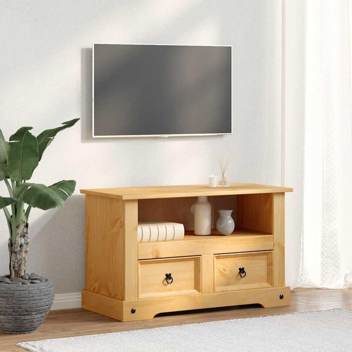 vidaXL Tv-meubel Mexicaans grenenhout Corona-stijl 91x43x56, Huis en Inrichting, Kasten |Televisiemeubels, Nieuw, Verzenden