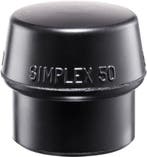 Inserts de marteau Simplex en caoutchouc noir 60mm, Verzenden, Nieuw