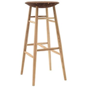 HEM Drifted Barkruk Donker Kurk / Eiken - Ongebruikt, Huis en Inrichting, Barkrukken, Verzenden, Zo goed als nieuw, Metaal, 60 tot 90 cm