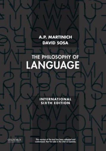 The Philosophy of Language 9780199795147 A. P. Martinich, Verzenden, A. P. Martinich