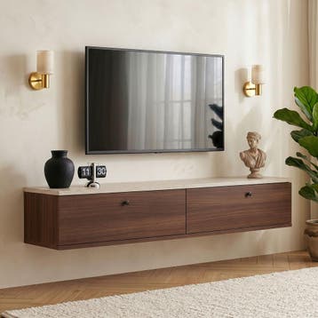 Evila TV-meubel - Houtkleurig/Beige - Nieuw/Ongebruikt -, 100 tot 150 cm, Verzenden, Nieuw, Scandinavisch