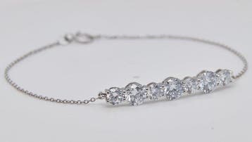 Zonder minimumprijs - Armband - 14 karaat Witgoud - 2.27ct., Nieuw