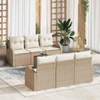vidaXL Tuinbank Set met opslag 7 pcs Beige en Crème poly, Verzenden