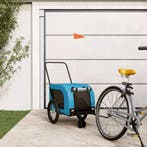 vidaXL Hondenfietstrailer oxford stof en ijzer blauw en, Verzenden, Nieuw
