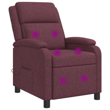 vidaXL Massage Relaxstoel Paars Stof, Verzenden