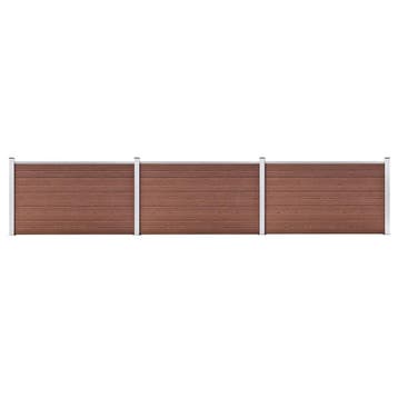 vidaXL Schutting 526x106 cm HKC bruin, Tuin en Terras, Verzenden, Nieuw